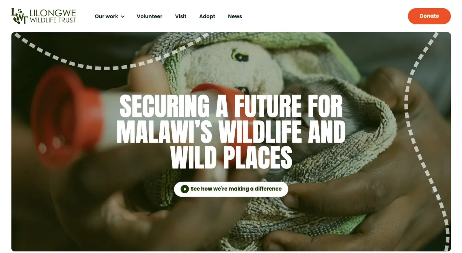 The Lilongwe Wildlife Trust website